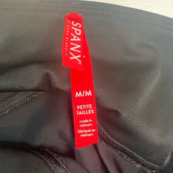 SPANX faux leather Camo leggings black / grey medium Petite - Picture 4 of 6